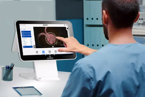 Doctor playing content using Detail MD